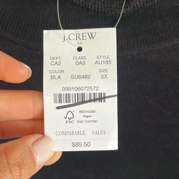 J. Crew Machine-washable merino wool-blend turtleneck Womens 3X Black - Picture 3 of 9